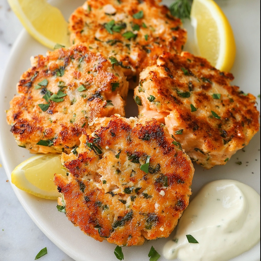Salmon Cakes with Lemon and Parsley Recipe - Recipe Image