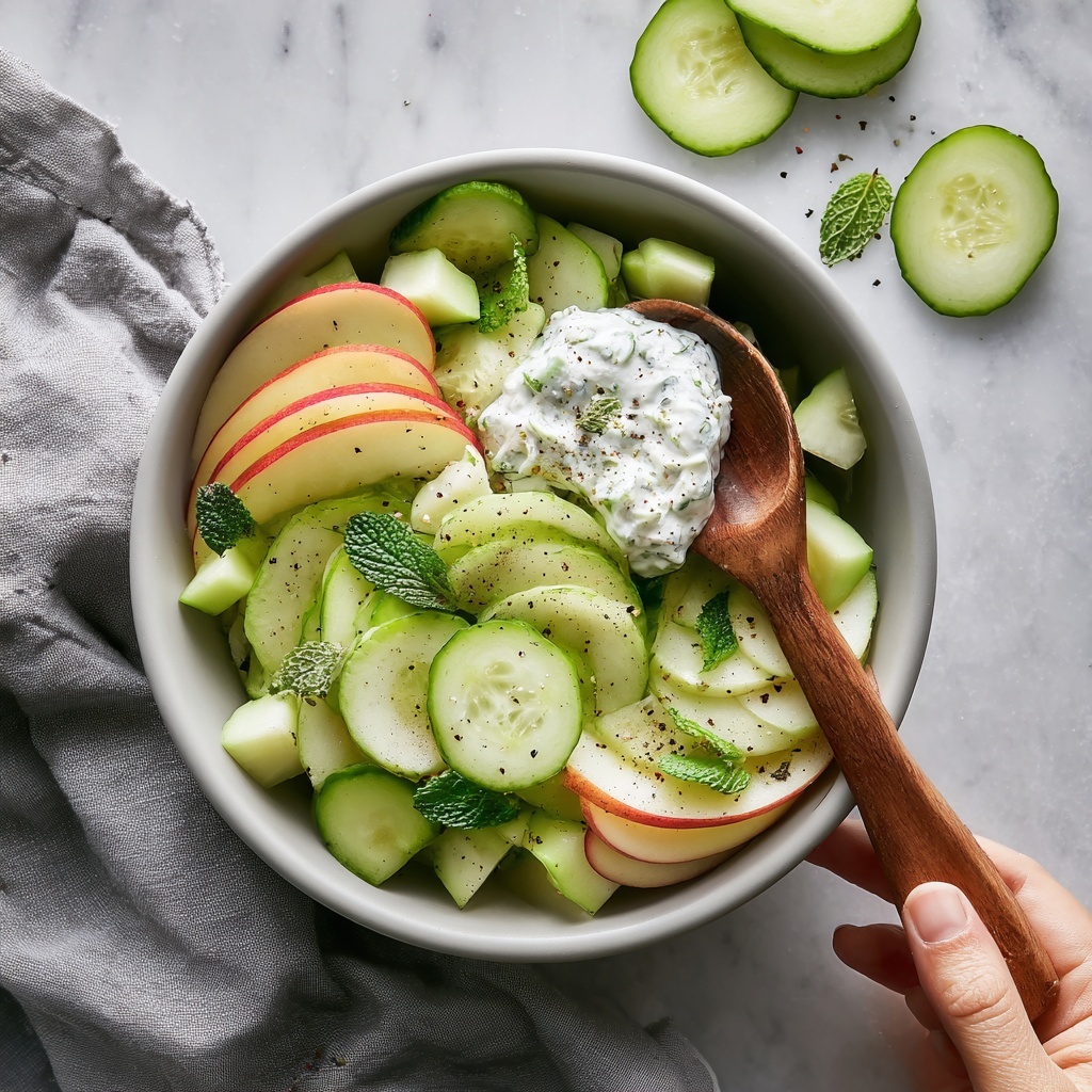 Apple Cucumber Salad with Lemon Honey Dressing Recipe - Recipe Image