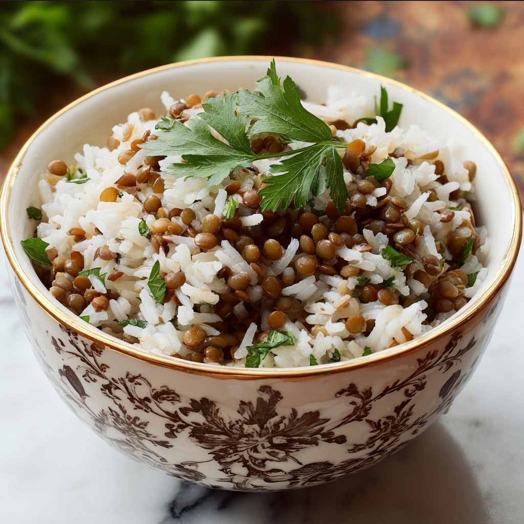 Simple Lebanese Lentils & Rice (Mujaddara) Recipe - Recipe Image