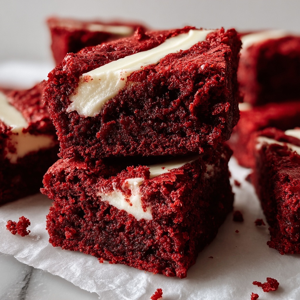 Fudgy Red Velvet Brownies Recipe - Recipe Image