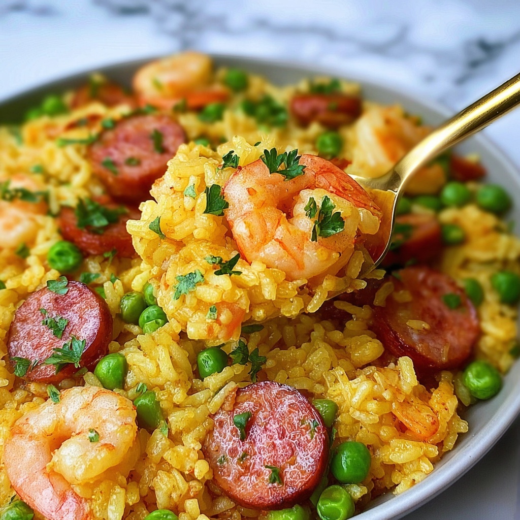 Weeknight Shrimp and Chorizo Paella Recipe - Recipe Image