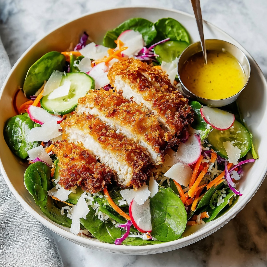 Coconut Chicken Salad with Warm Honey Mustard Vinaigrette Recipe - Recipe Image