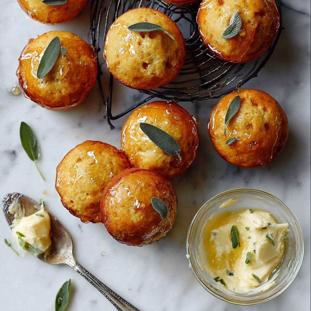 Cheddar Apple Cornbread Muffins with Maple Sage Butter Recipe - Recipe Image