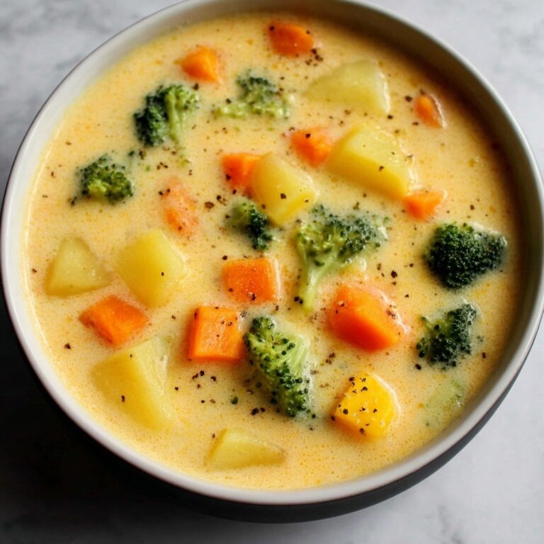 Cheesy Vegetable Soup Recipe