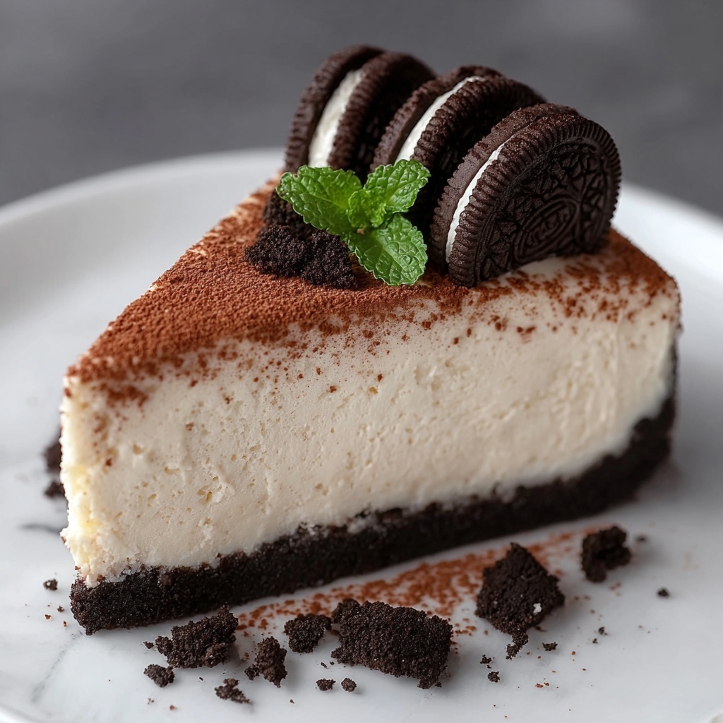 No-Bake Cookies and Cream Cheesecake Recipe - Recipe Image