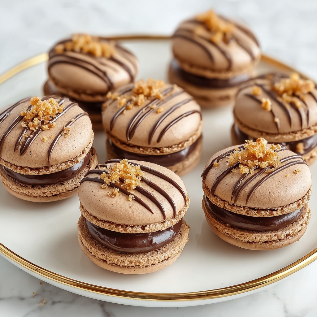 Nutella Drizzle Macaron Recipe - Recipe Image