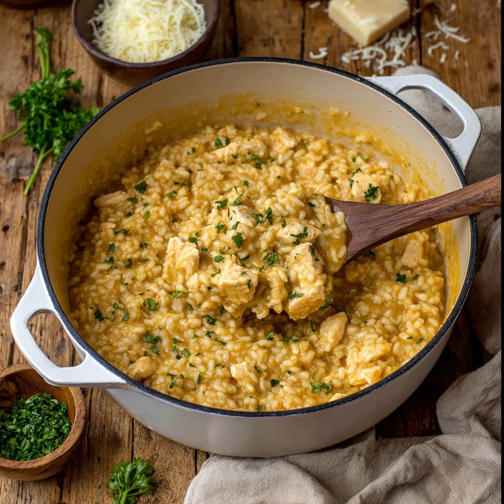 Garlic Parmesan Chicken and Rice Recipe - Recipe Image
