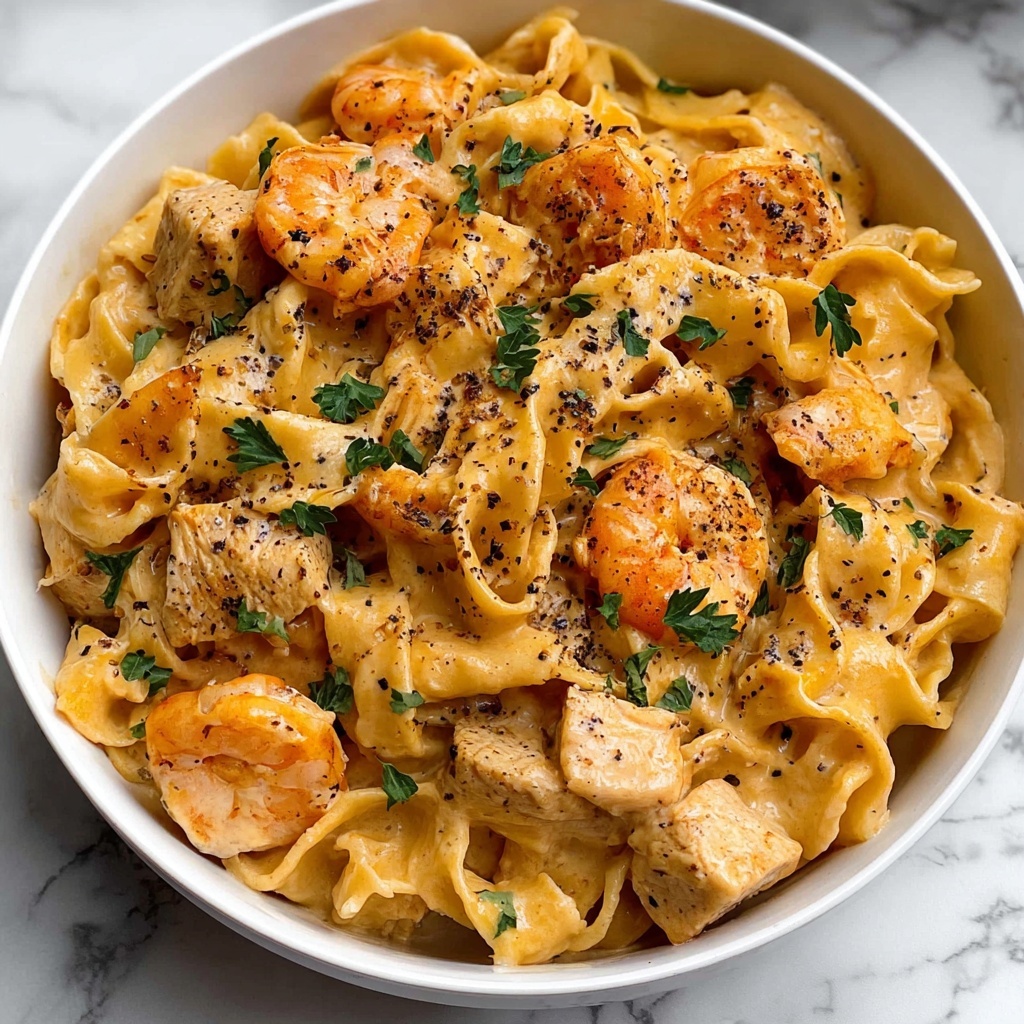 Cajun Chicken and Shrimp Pasta Recipe - Recipe Image