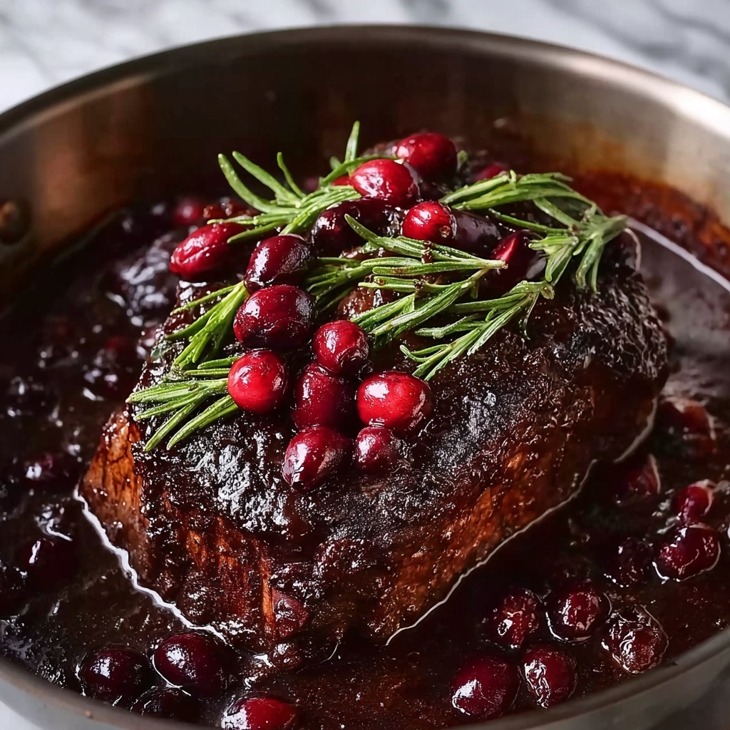 Cranberry Balsamic Ribeye Roast Recipe - Recipe Image