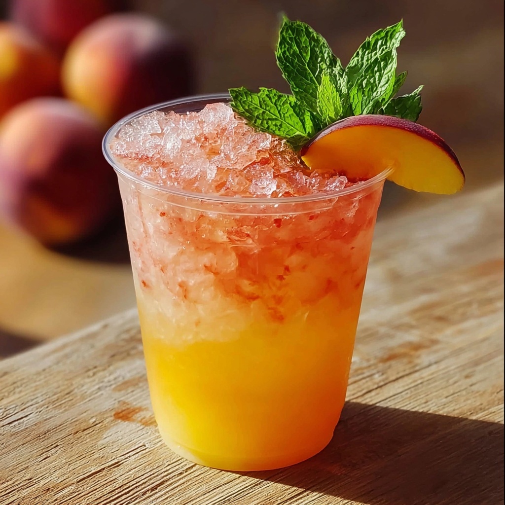 Fuzzy Peach Refresher Drink: The Ultimate Summer Cooler Recipe - Recipe Image
