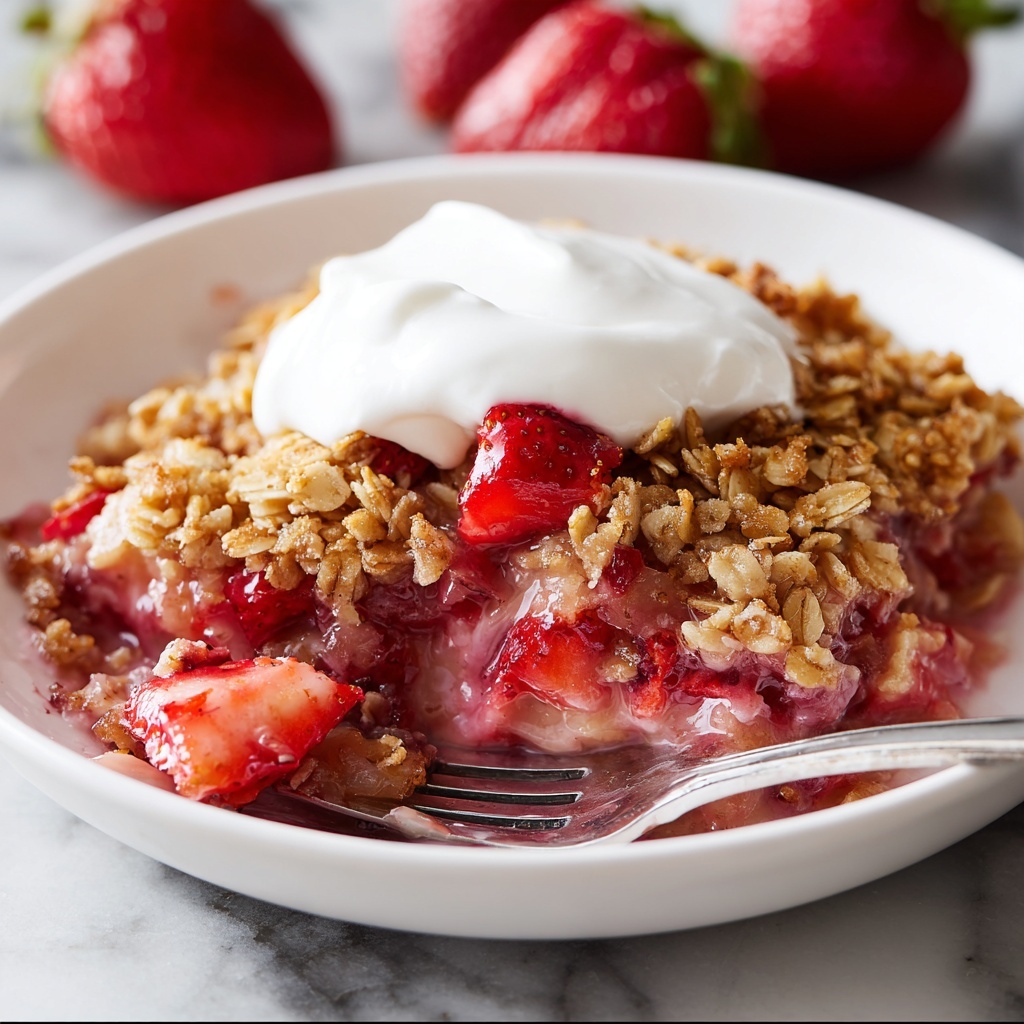 Strawberry Rhubarb Baked Oatmeal Recipe - Recipe Image