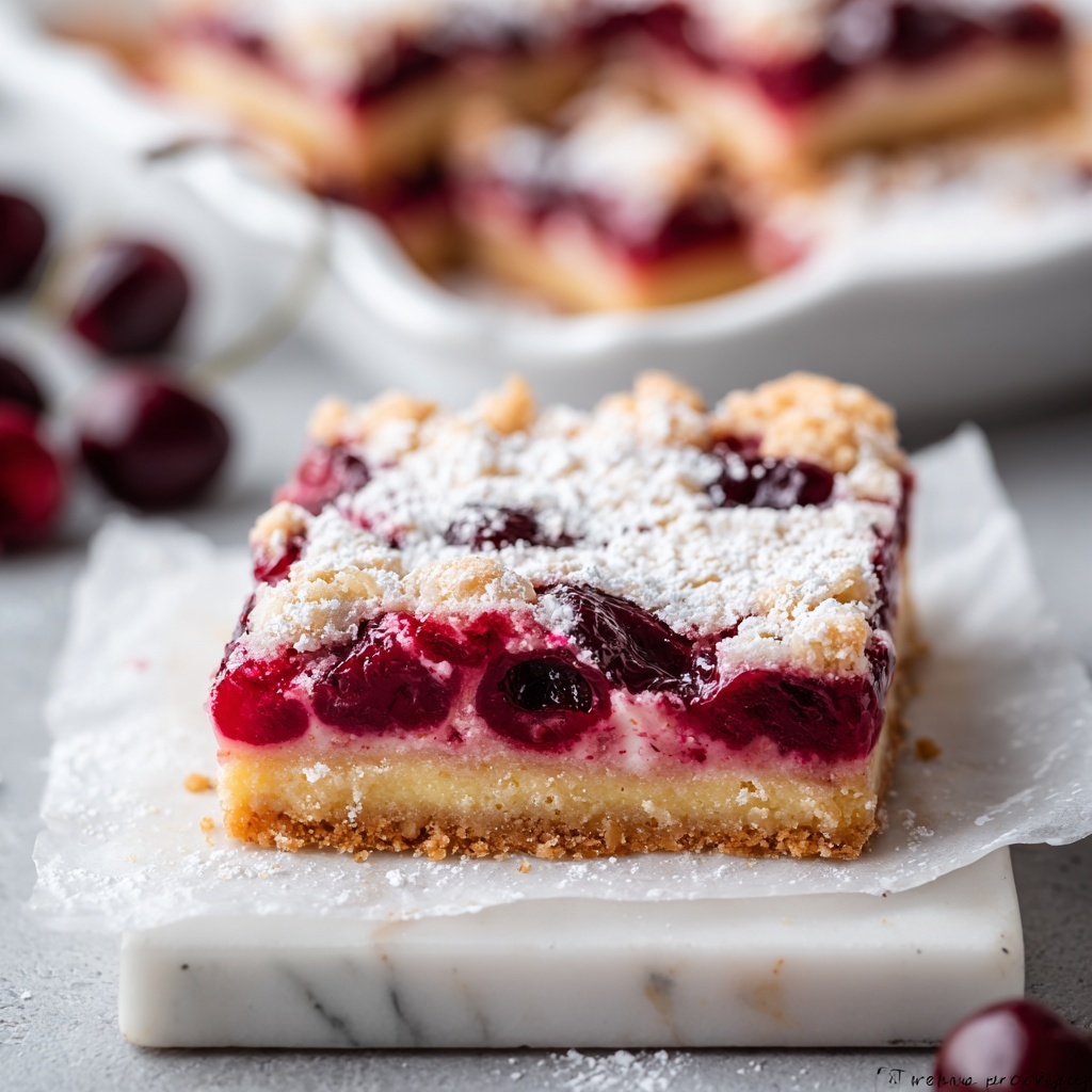 Cherry Pie Bars Recipe - Recipe Image