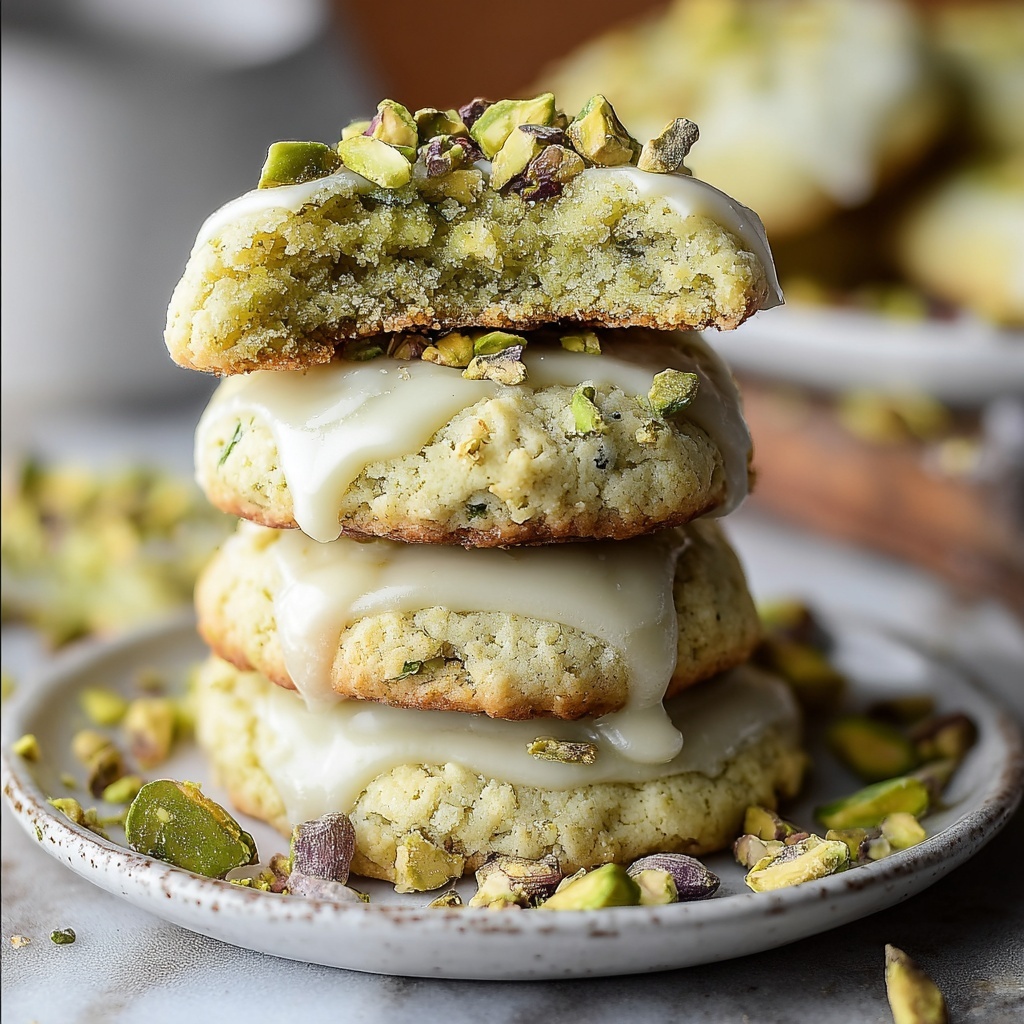Creamy Pistachio White Chocolate Cookies – Easy Dessert Recipe - Recipe Image
