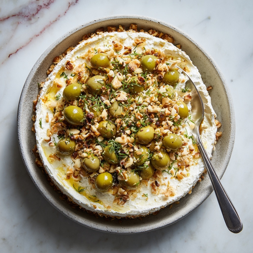 Ricotta with Crushed Olives, Almonds, and Lemon Recipe - Recipe Image