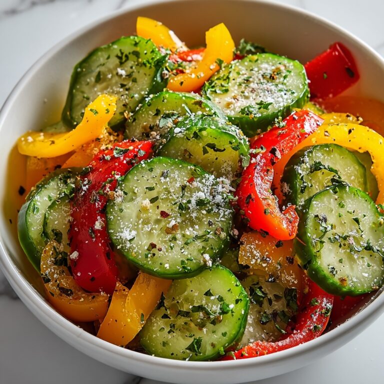 Cucumber and Bell Pepper Salad Recipe