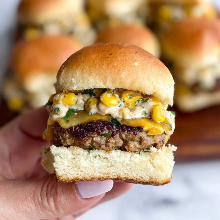 Street Corn Cheeseburger Sliders Recipe