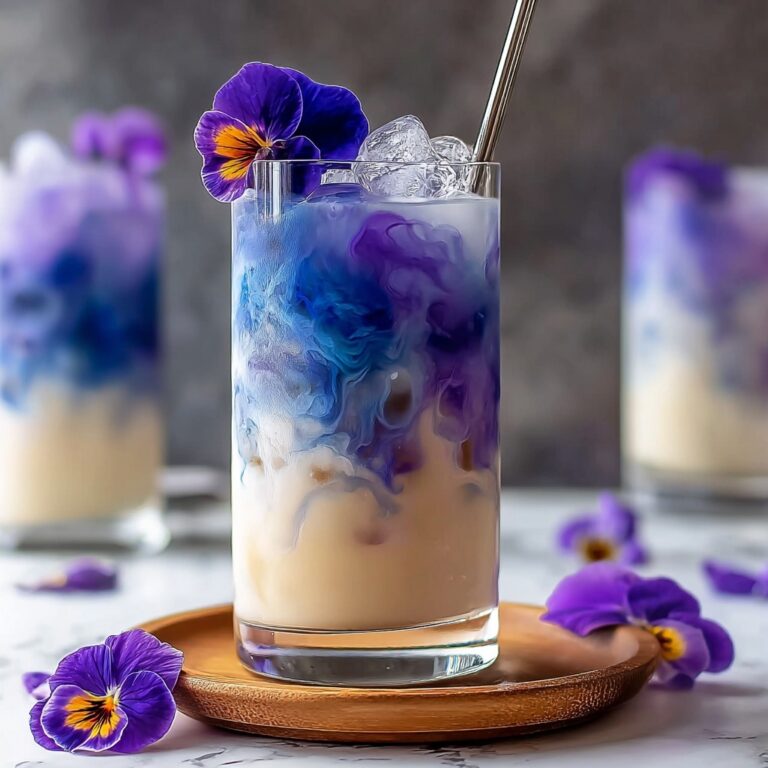 Iced Butterfly Pea Flower Tea Latte Recipe