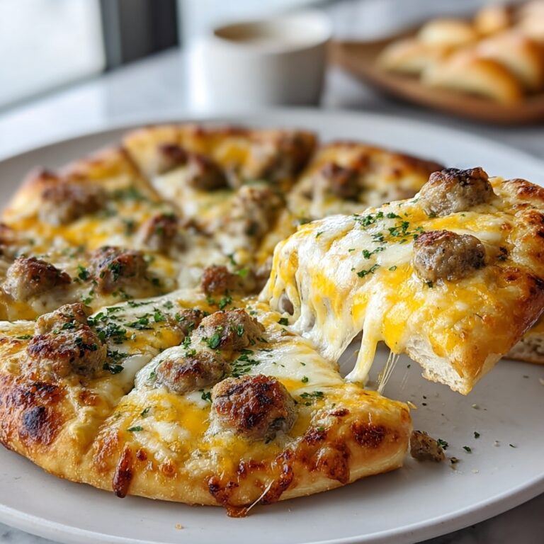 Sausage Gravy Crescent Roll Breakfast Pizza Recipe