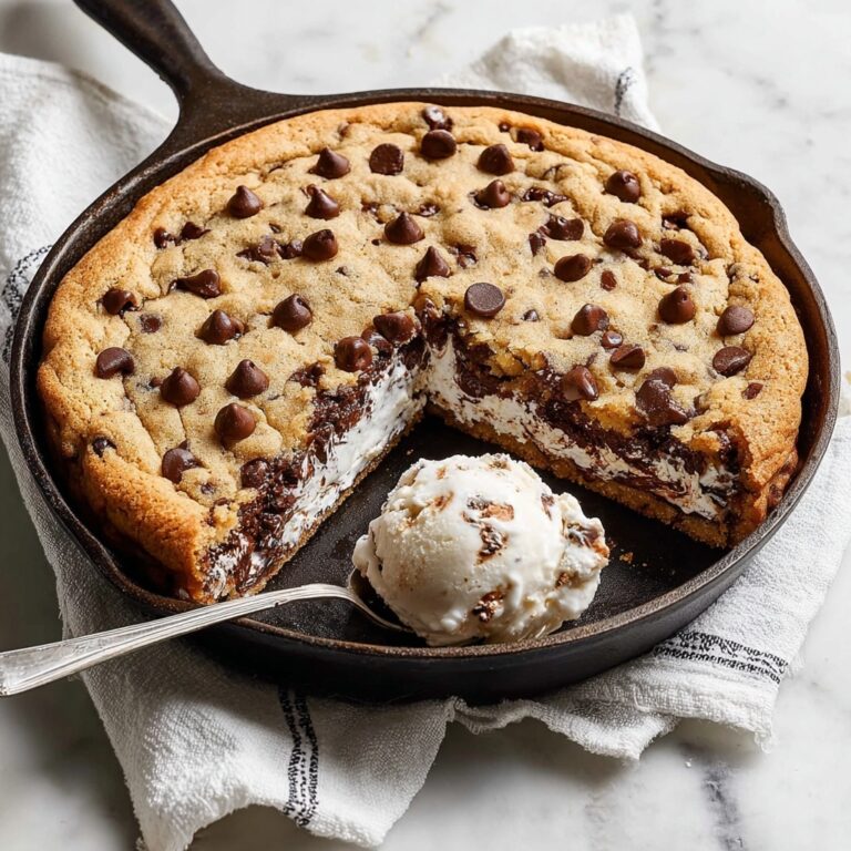 Chip Skillet Cookie with Cheesecake Filling Recipe