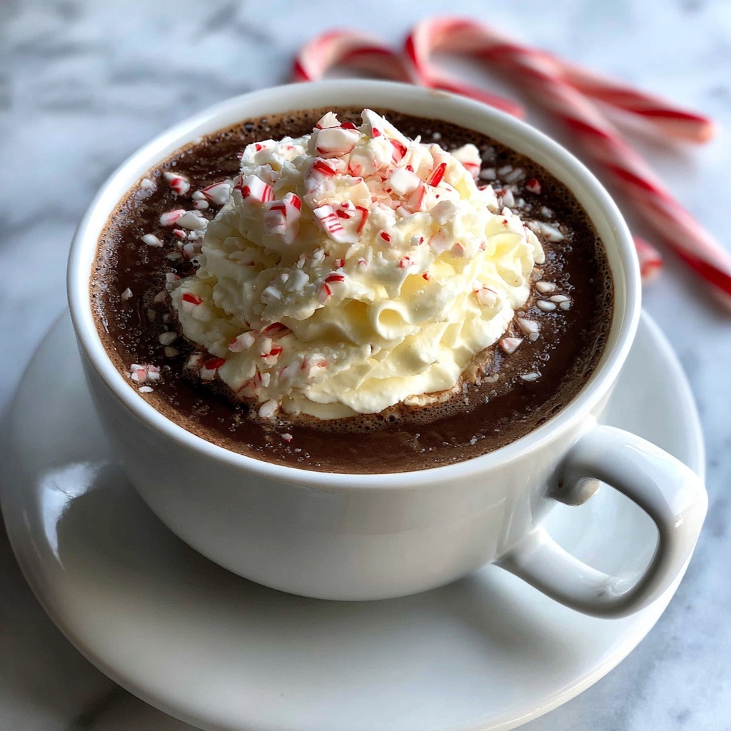 Rich Peppermint Hot Chocolate Recipe - Recipe Image