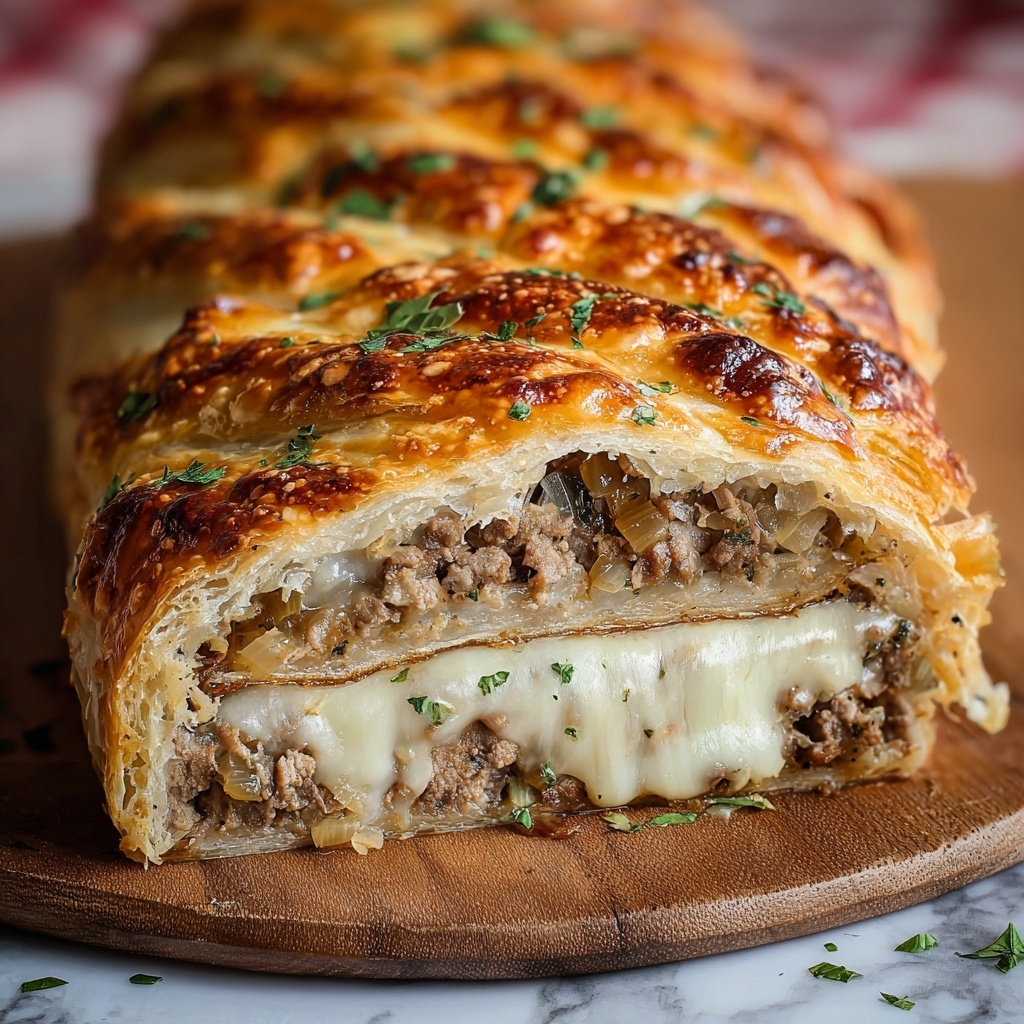 Philly Cheesesteak Stromboli Recipe - Recipe Image