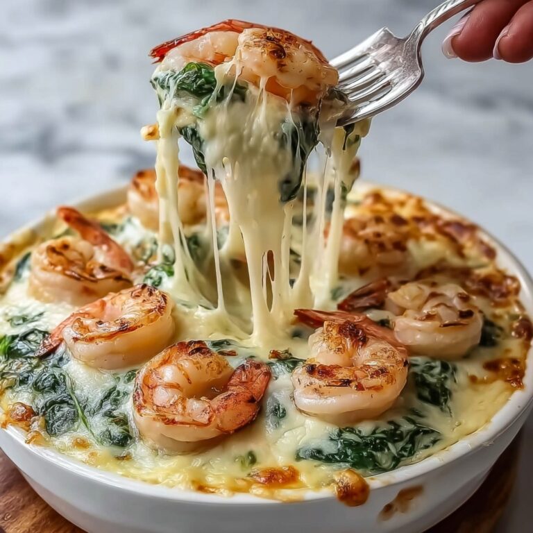 Shrimp and Spinach with Rich Creamy Crab Cheese Recipe