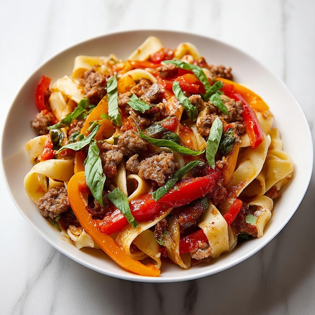 Italian Drunken Noodles Recipe - Recipe Image