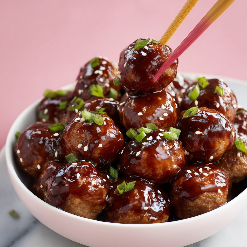 Asian Glazed Turkey Meatballs Recipe - Recipe Image