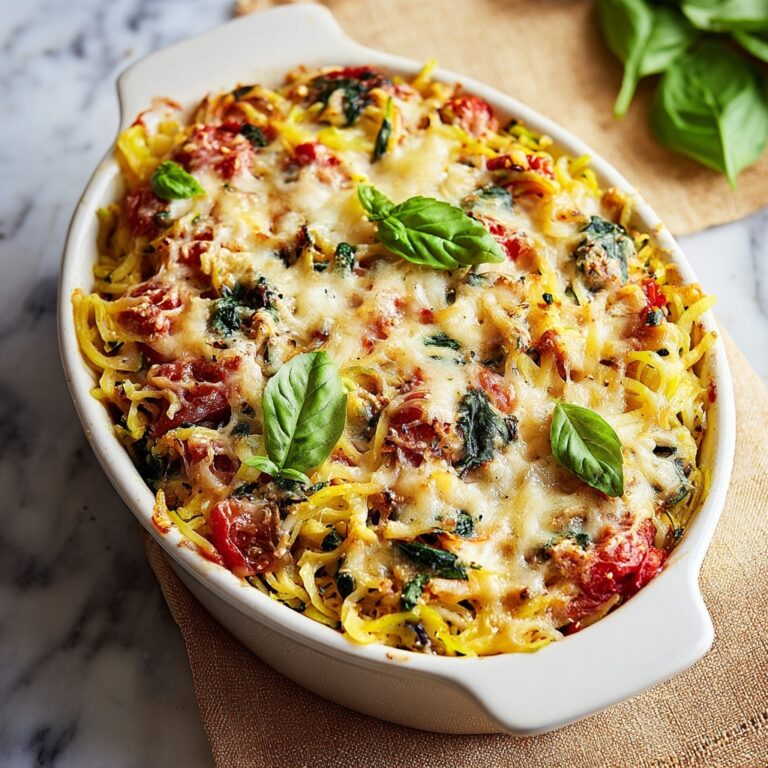 Cheesy Vegetarian Spaghetti Squash Casserole Recipe