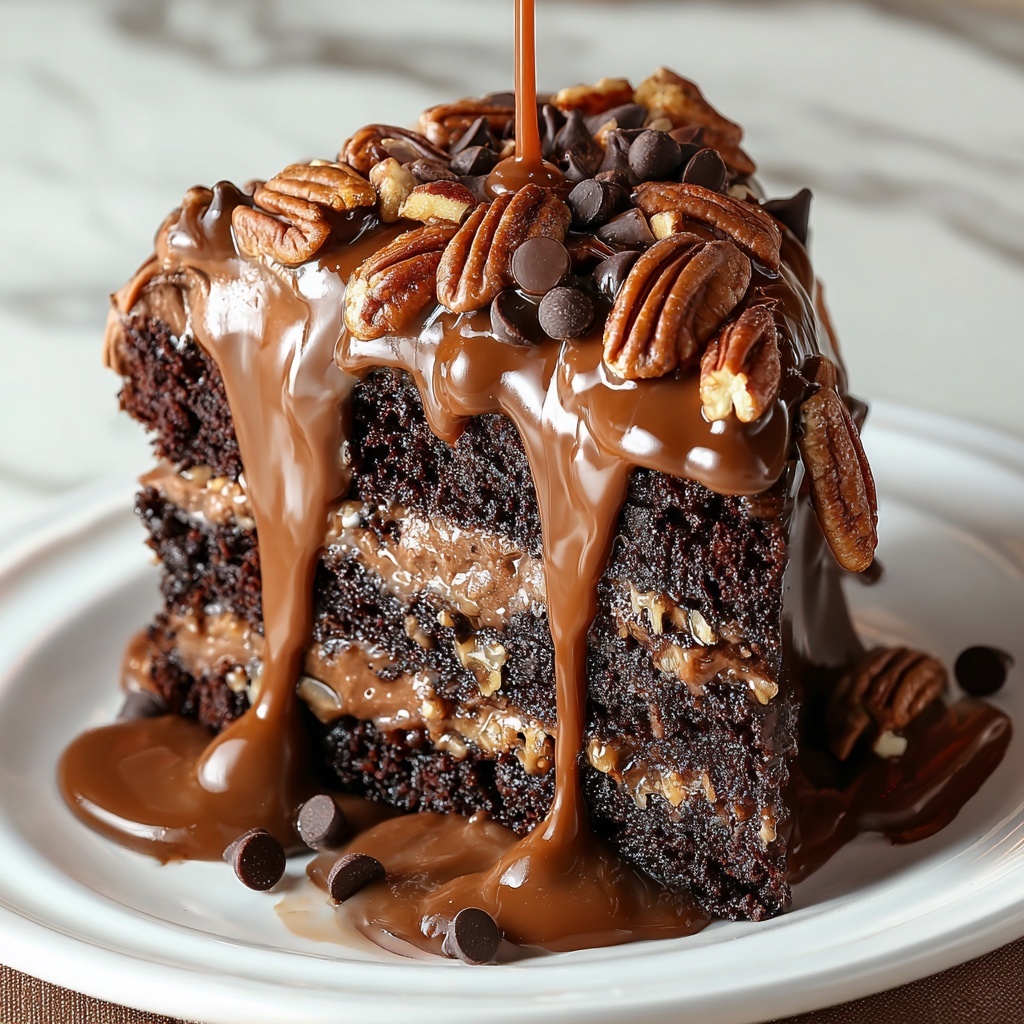 Chocolate Turtle Cake Recipe - Recipe Image