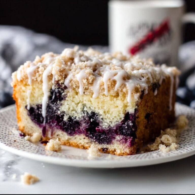 Lemon Blueberry Coffee Cake with Lemon Glaze Recipe