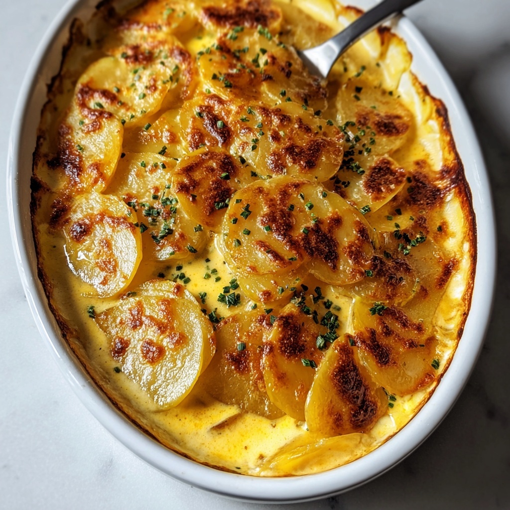 Dad’s Creamy & Cheesy Au Gratin Potatoes Recipe - Recipe Image