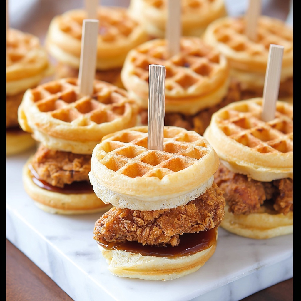 Chicken and Waffle Sliders Recipe - Recipe Image