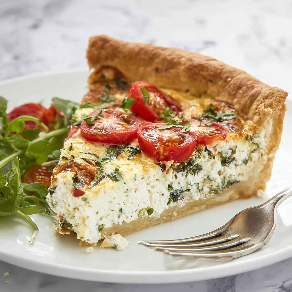 Easy Tomato Spinach Feta Quiche Recipe - Recipe Image