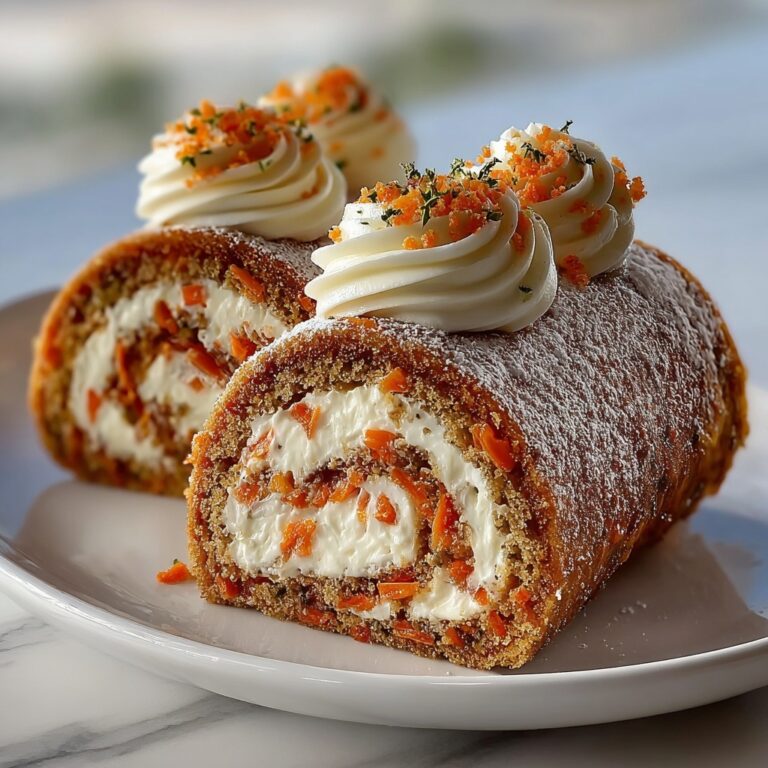 Carrot Cake Roll with Cream Cheese Frosting Filling Recipe