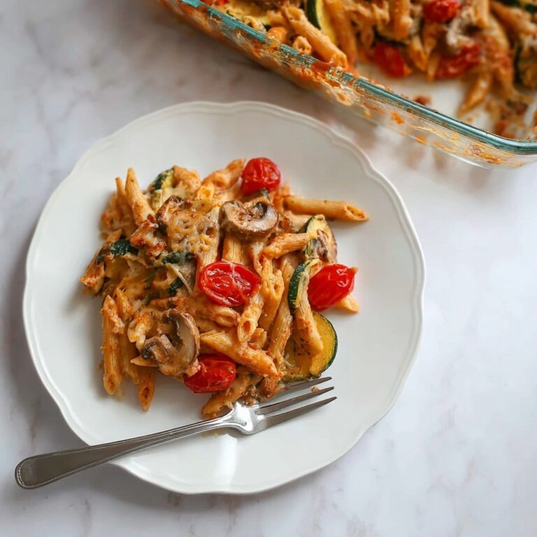 Creamy Sundried Tomato Pesto Pasta Bake with Veggies Recipe