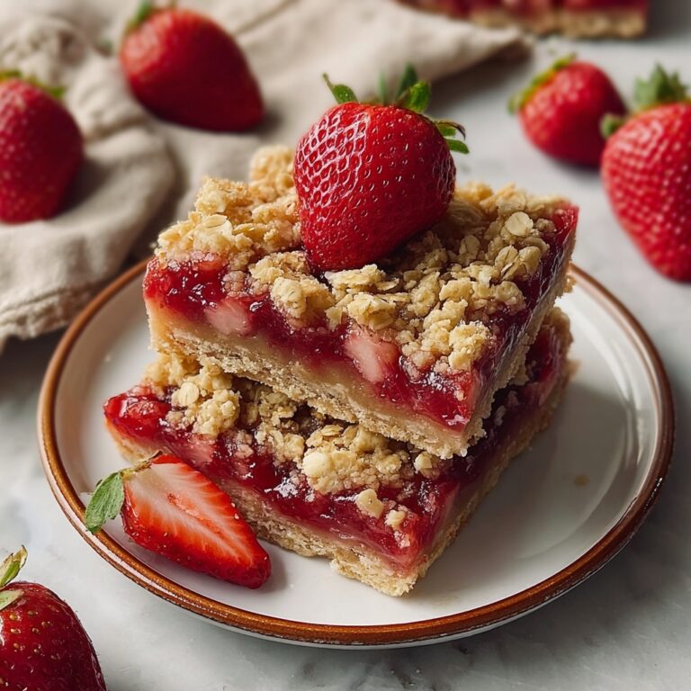 Healthy Strawberry Oatmeal Bars Recipe
