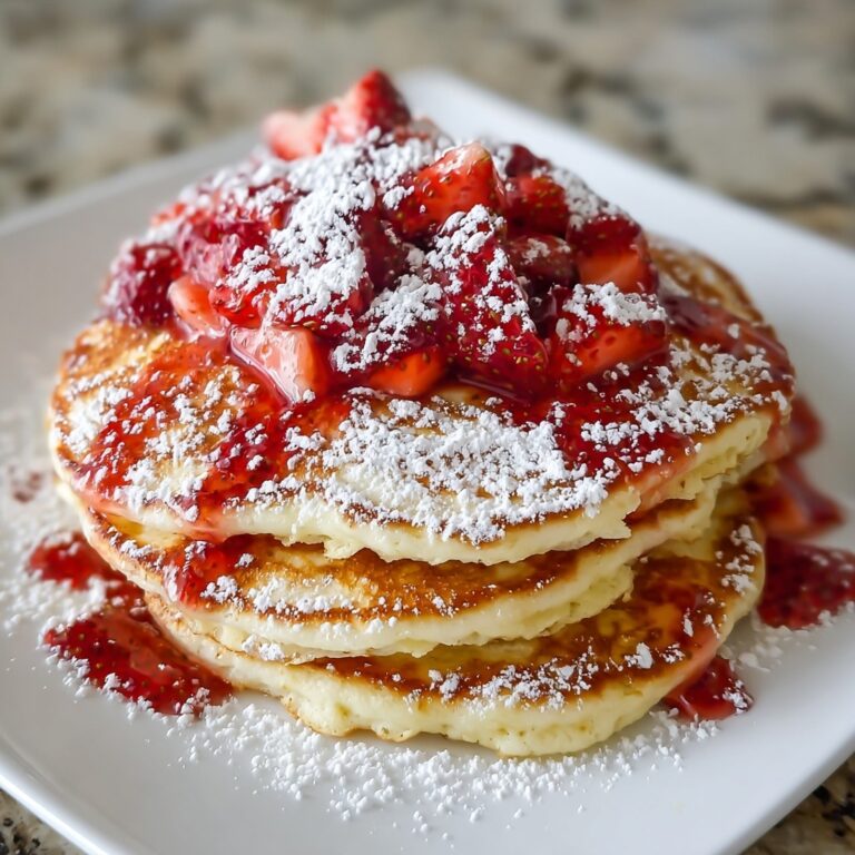 Fluffy Strawberry Cheesecake Pancakes: Irresistibly Creamy! Recipe