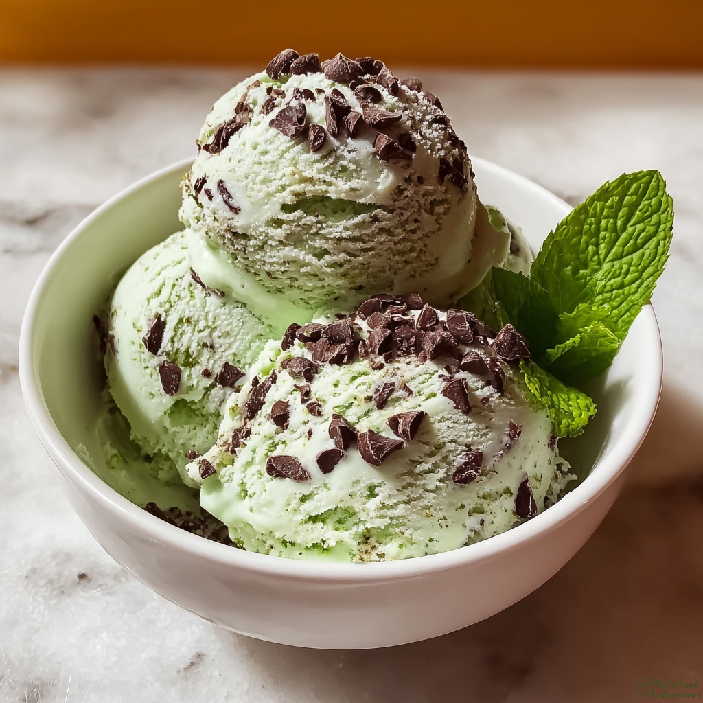 Mint Chocolate Chip Ice Cream Recipe - Recipe Image