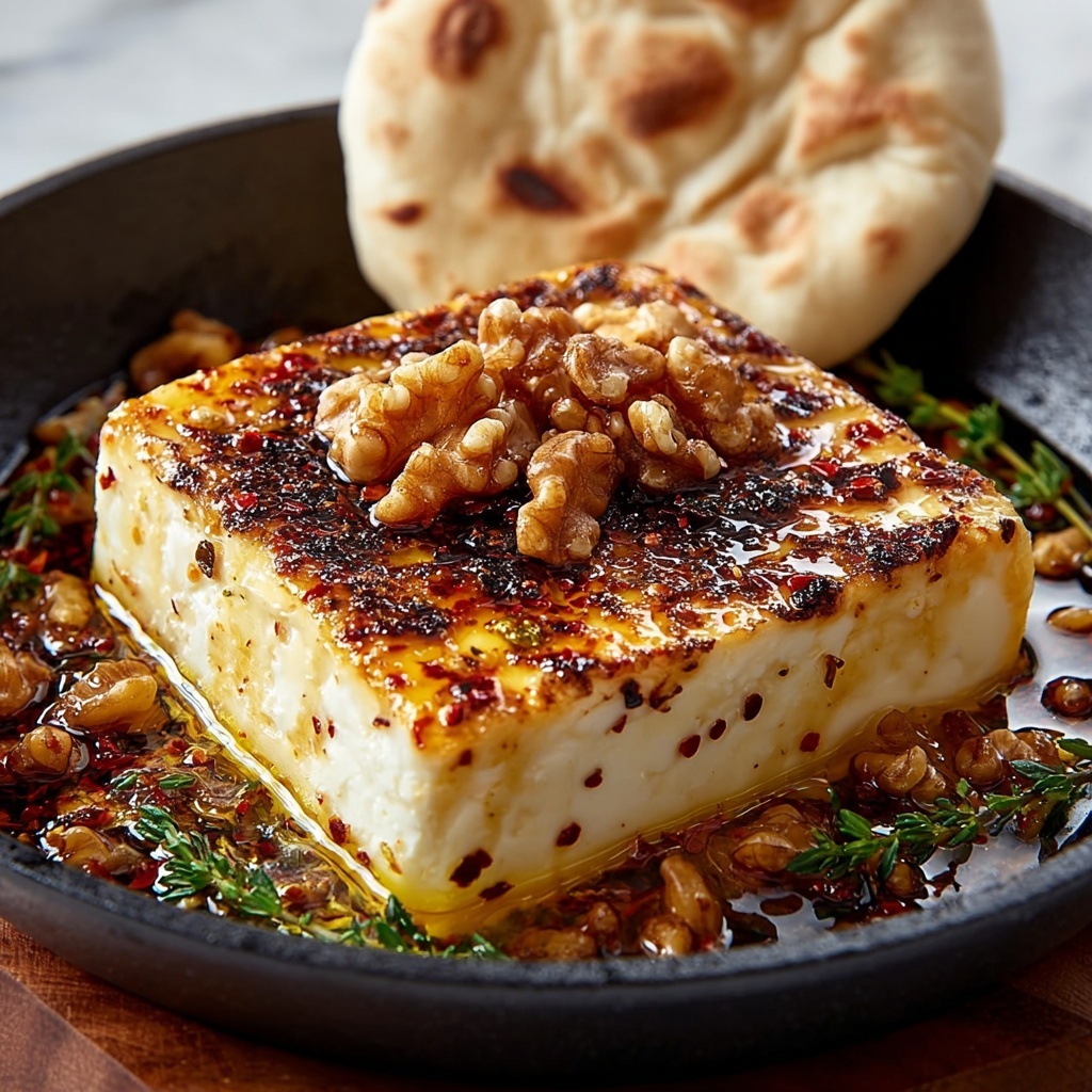 Caramelized Feta with Chili-Honey – Irresistible & Easy Appetizer Recipe - Recipe Image