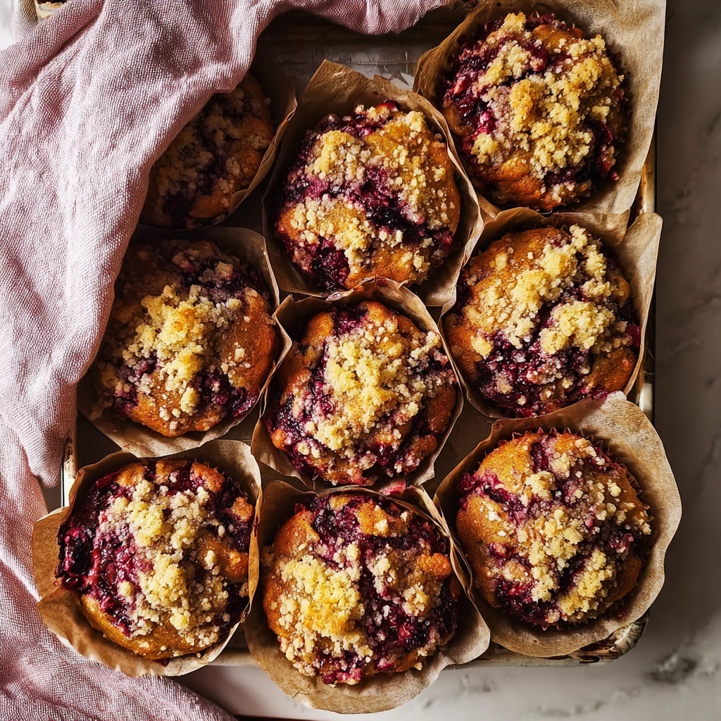 Blackberry Cinnamon Swirl Oatmeal Muffins Recipe - Recipe Image