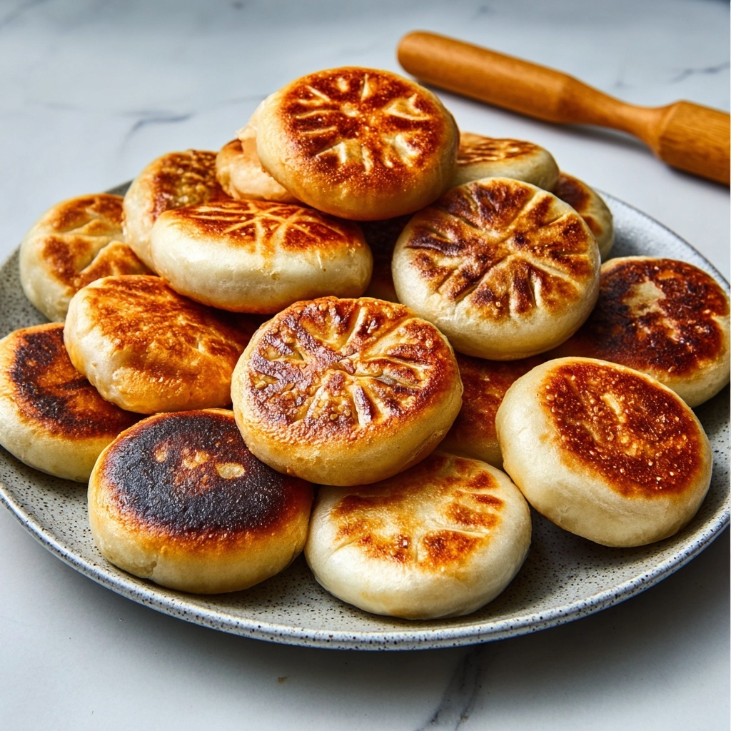Pan Fried Pork Buns with Garlic Chives and Chili Crisp Recipe - Recipe Image