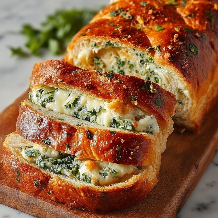 Cheesy Spinach Stuffed Bread Recipe