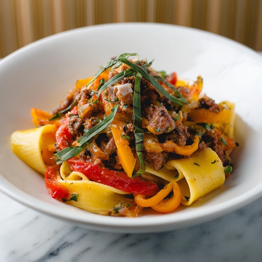 Italian Drunken Noodles Recipe - Recipe Image