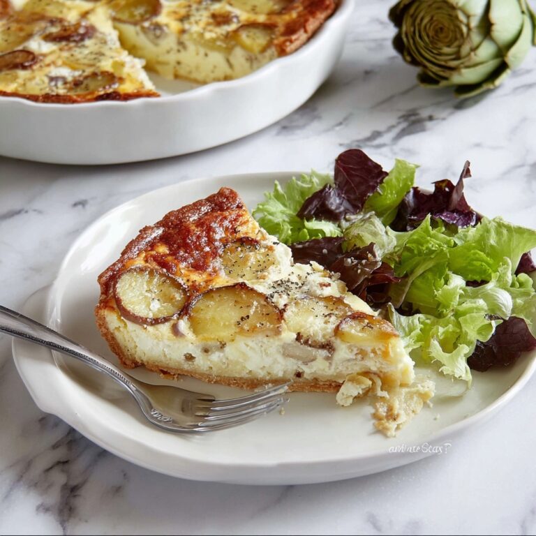 Potato, Goat Cheese, and Artichoke Quiche Recipe