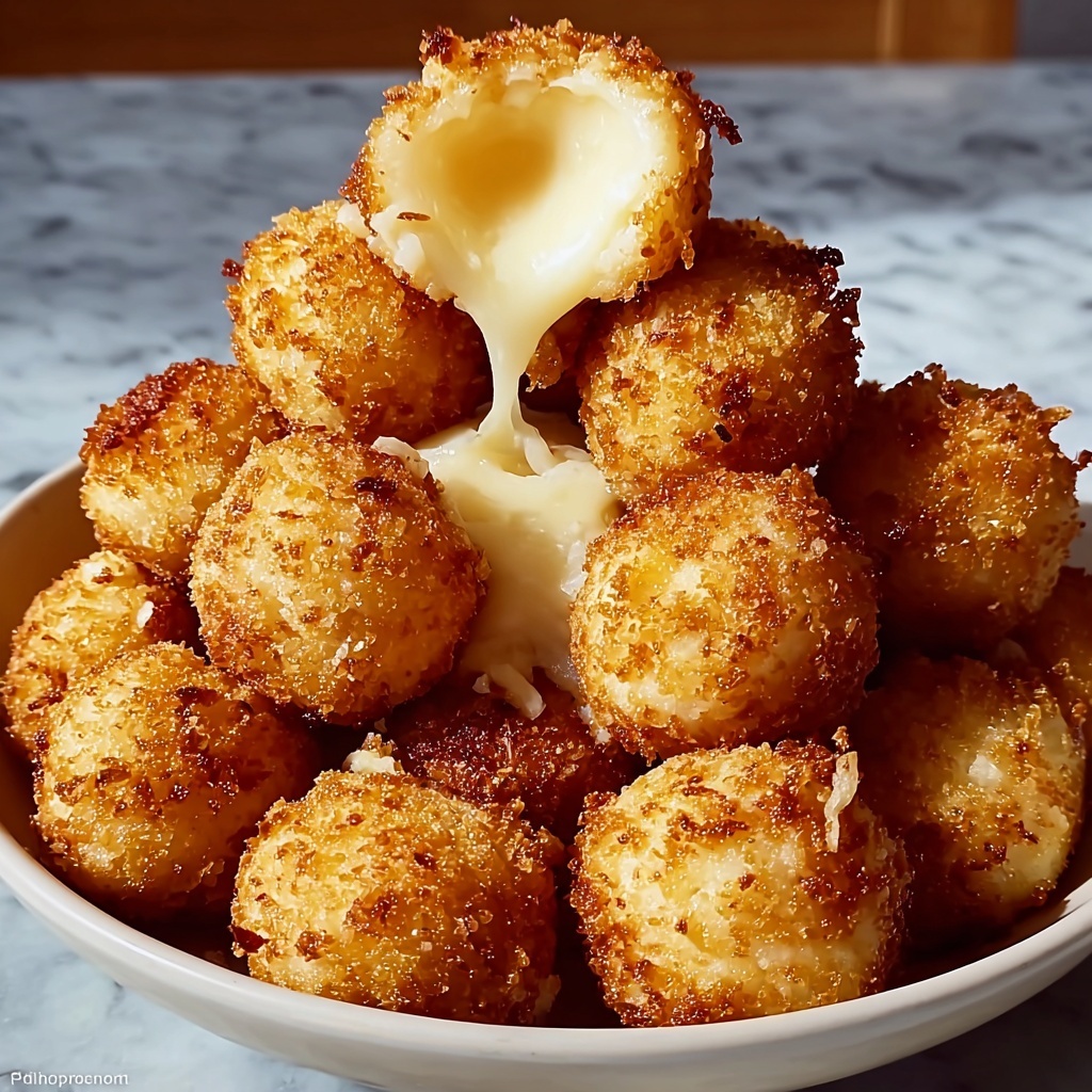 Crispy Homemade Fried Cheese Bites Recipe - Recipe Image