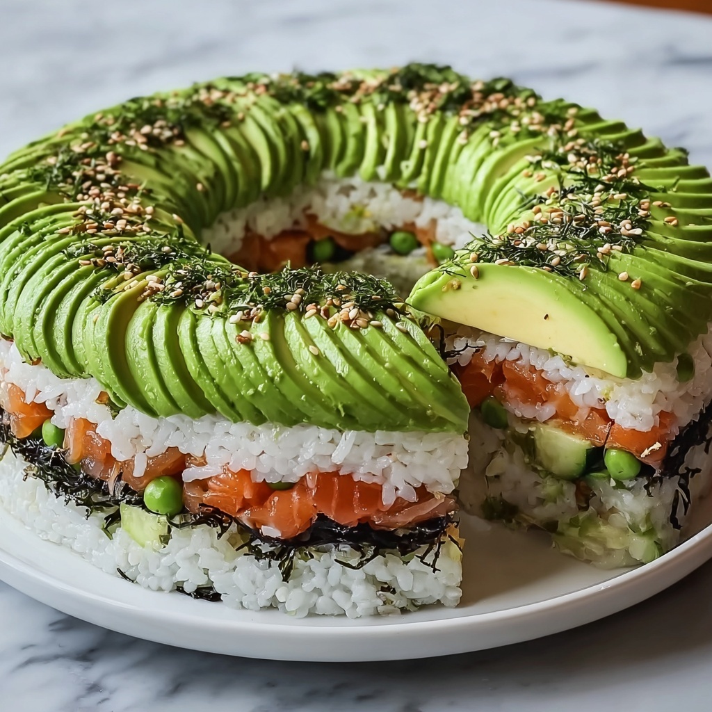Avocado Sushi Cake Recipe - Recipe Image