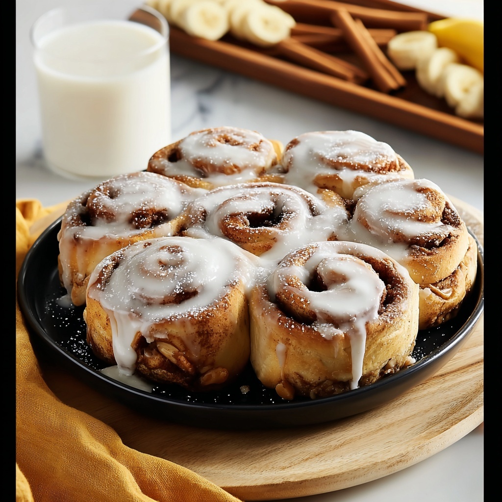 One-Bowl Banana Bread Cinnamon Rolls Recipe - Recipe Image