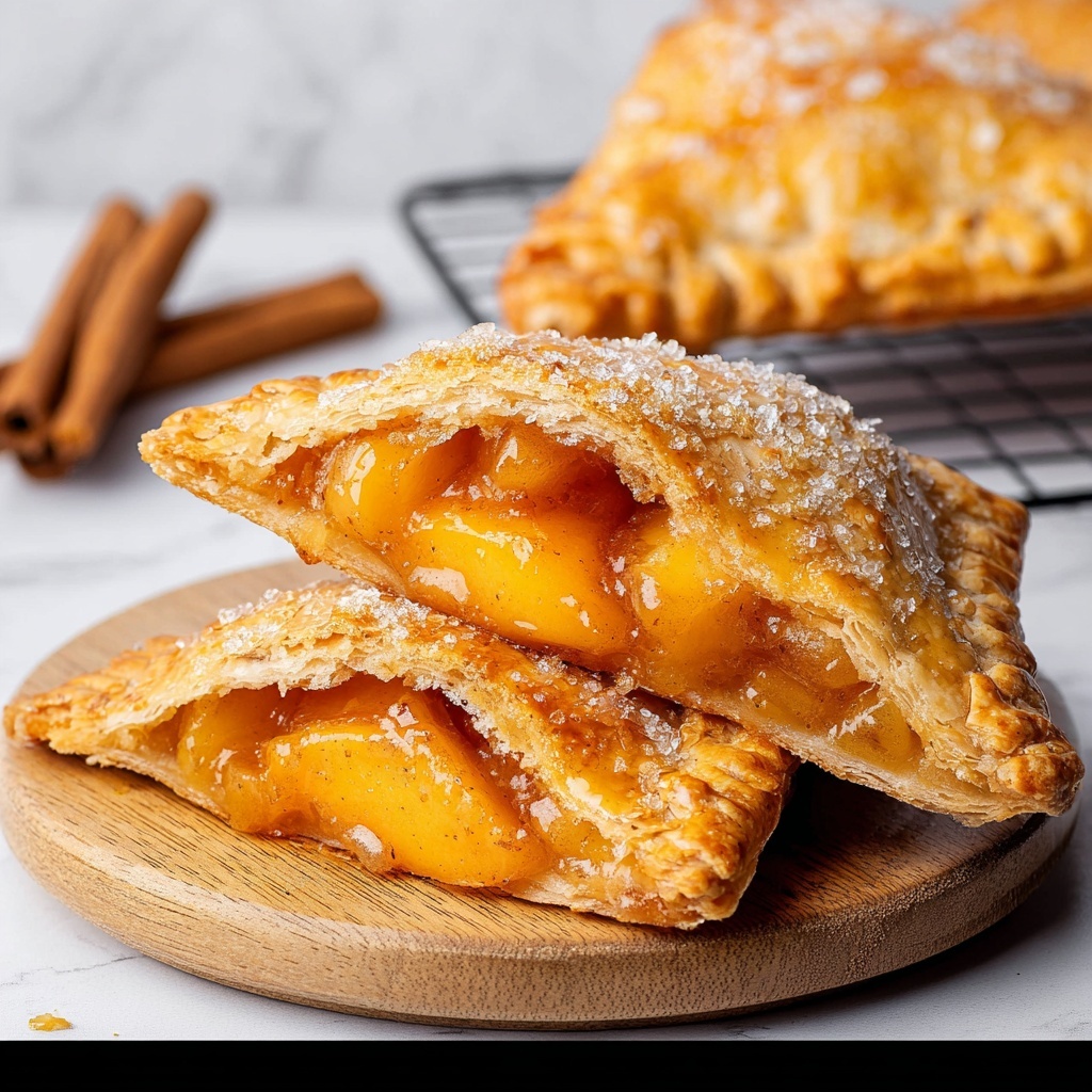 Golden Fried Peach Pies Recipe - Recipe Image