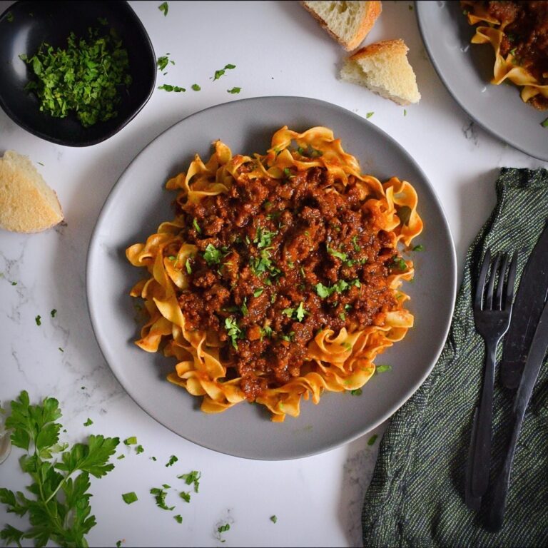 Homemade Bolognese Sauce with Gigli Pasta Recipe